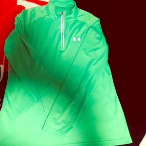 Under Armour Running 1/4 zip Lime Green